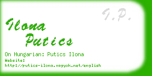 ilona putics business card